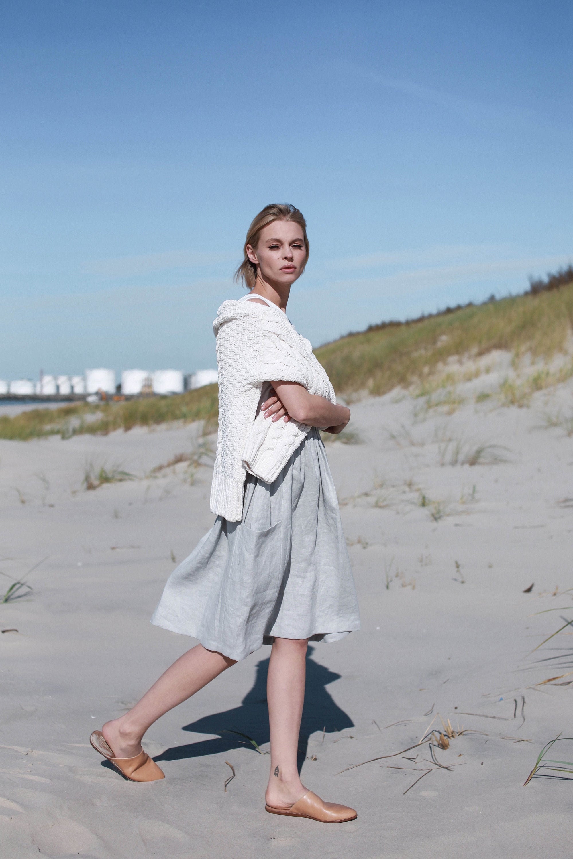 Gianna Skirt - Plain Linen