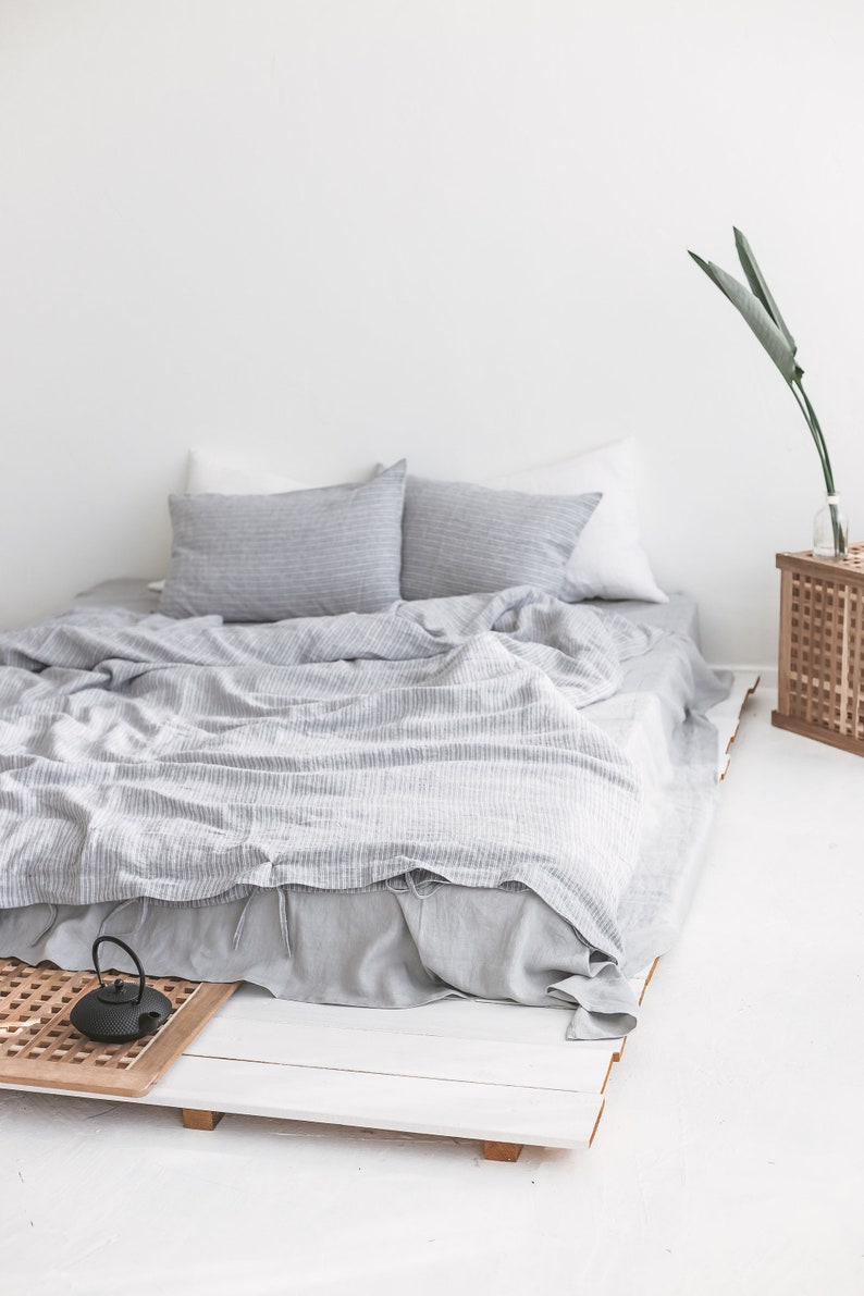 Linen Duvet Cover Gray Duvet Cover Softened Linen Quilt Etsy