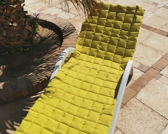 Esterilla de playa portátil de lino, cojín de lino para tumbona, esterilla enrollable de lino para tumbona, cojín para tumbona de patio, cojín de lino para acampar al aire libre