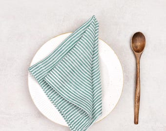 Green Linen Napkins, 50+ colors, 100% European Linen Table Decor