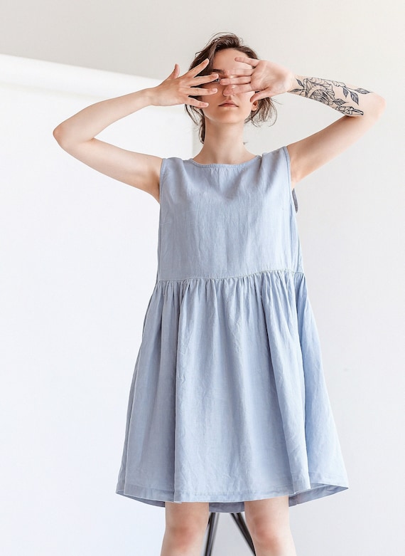 sleeveless smock top