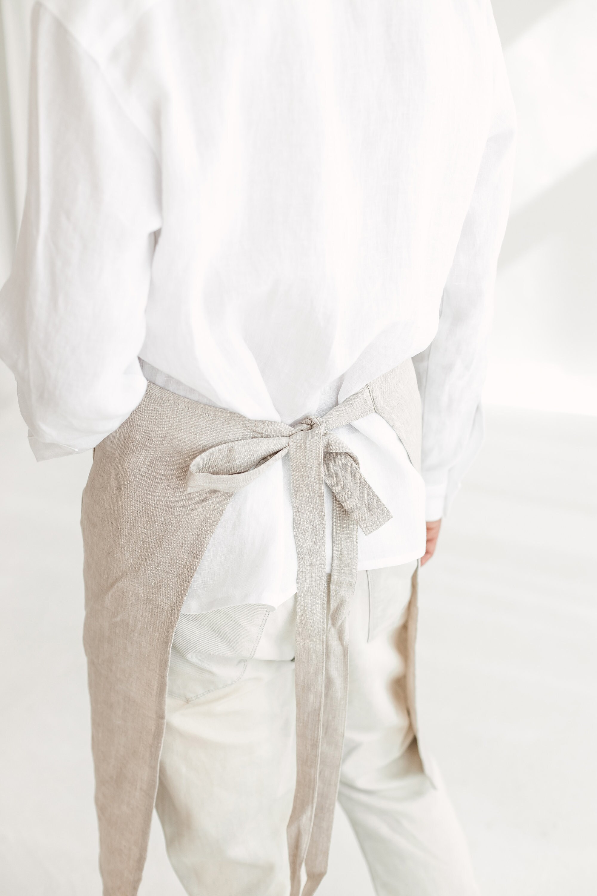 Natural Light Full Linen Apron for Men Men's Linen Apron Etsy