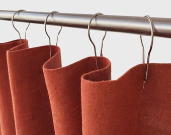 Metal shower curtain hooks – Stainless steel curtain rings