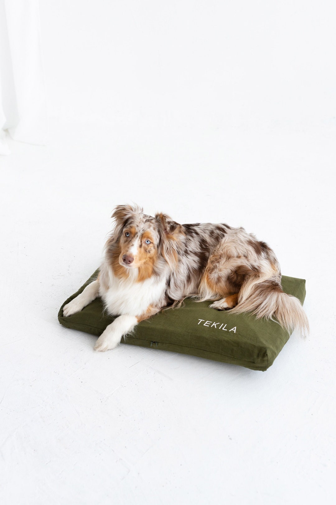 Removable and Washable Dog Bed Cover, Linen Dog Bed Cover, Personalized