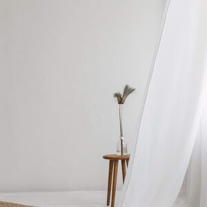 53/136 Cm Wide Lightweight Linen Curtain, Linen Sheer Curtain,Transparent Linen Drape,Linen Gauze Window Panel,Natural Airy Linen drape image 2