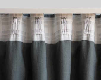 Set Of 15 Curtain Hooks For Curtains With A Multifunctional Heading Tape,  Metal Curtain For Curtains With Gathering Tape, Drapery Hooks