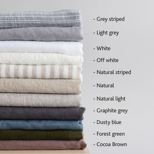 Linen Duvet Cover and Pillowcases,Linen Bedding Set,Washed Linen Bedding,Pure Linen Bedding,Linen Shams,Custom Size Bedding,Green Bed Linen image 6