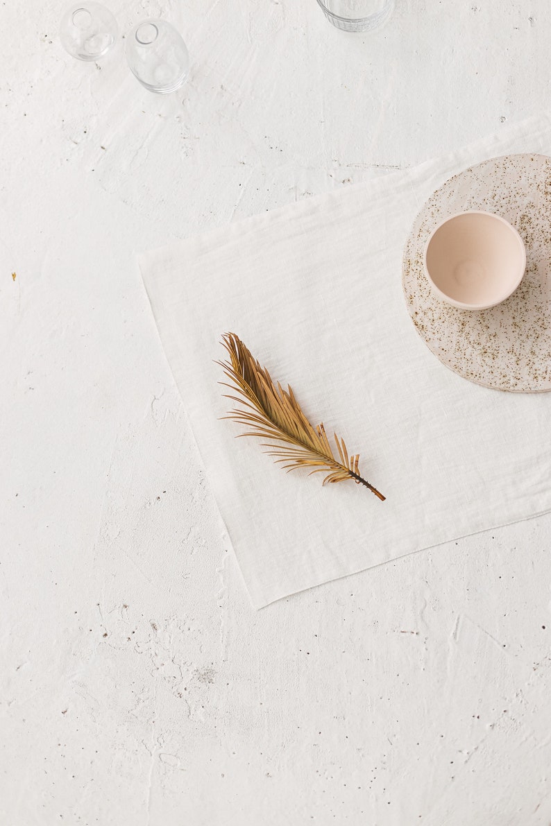 Off White Linen Placemats Set of 2 Linen Placemats Natural Etsy