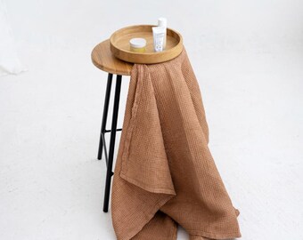 Linen Waffle Towel, SPA Waffle Linen Towel, Foldable Linen Travel Towel,Waffle Gym Towel