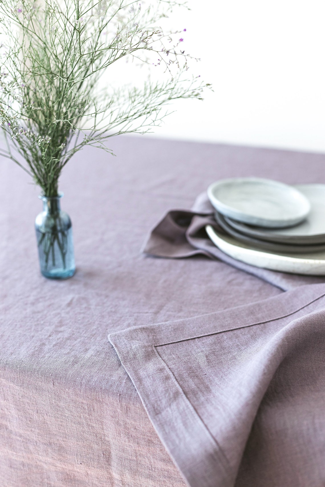 Grape Linen Tablecloth Soft Linen Tablecloth Linen Handmade Etsy