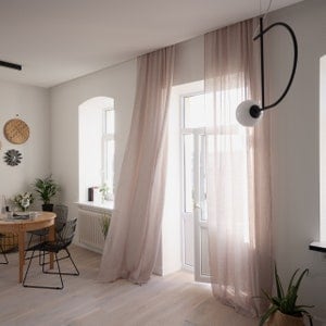 53&quot;/136 Cm Wide Lightweight Linen Curtain,Linen Sheer Curtain,Transparent Linen Drape,Linen Gauze Panel,Light Drapery,Airy Linen drape