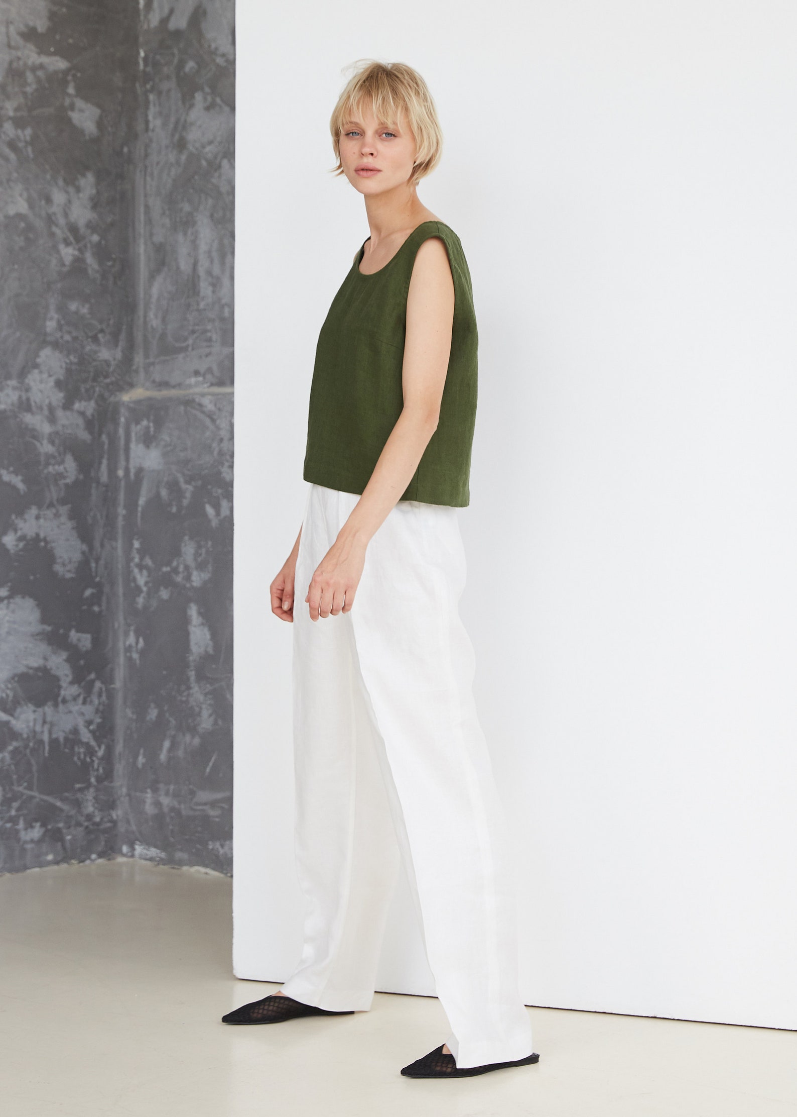 Ruby Green - Linen Top