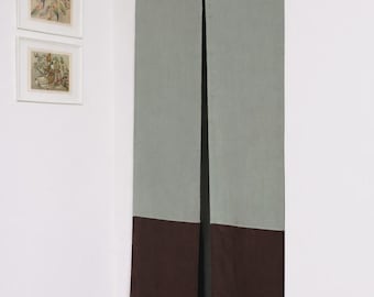 Linen Noren Curtain With Hook And Loop Tape: Japanese Doorway Panel