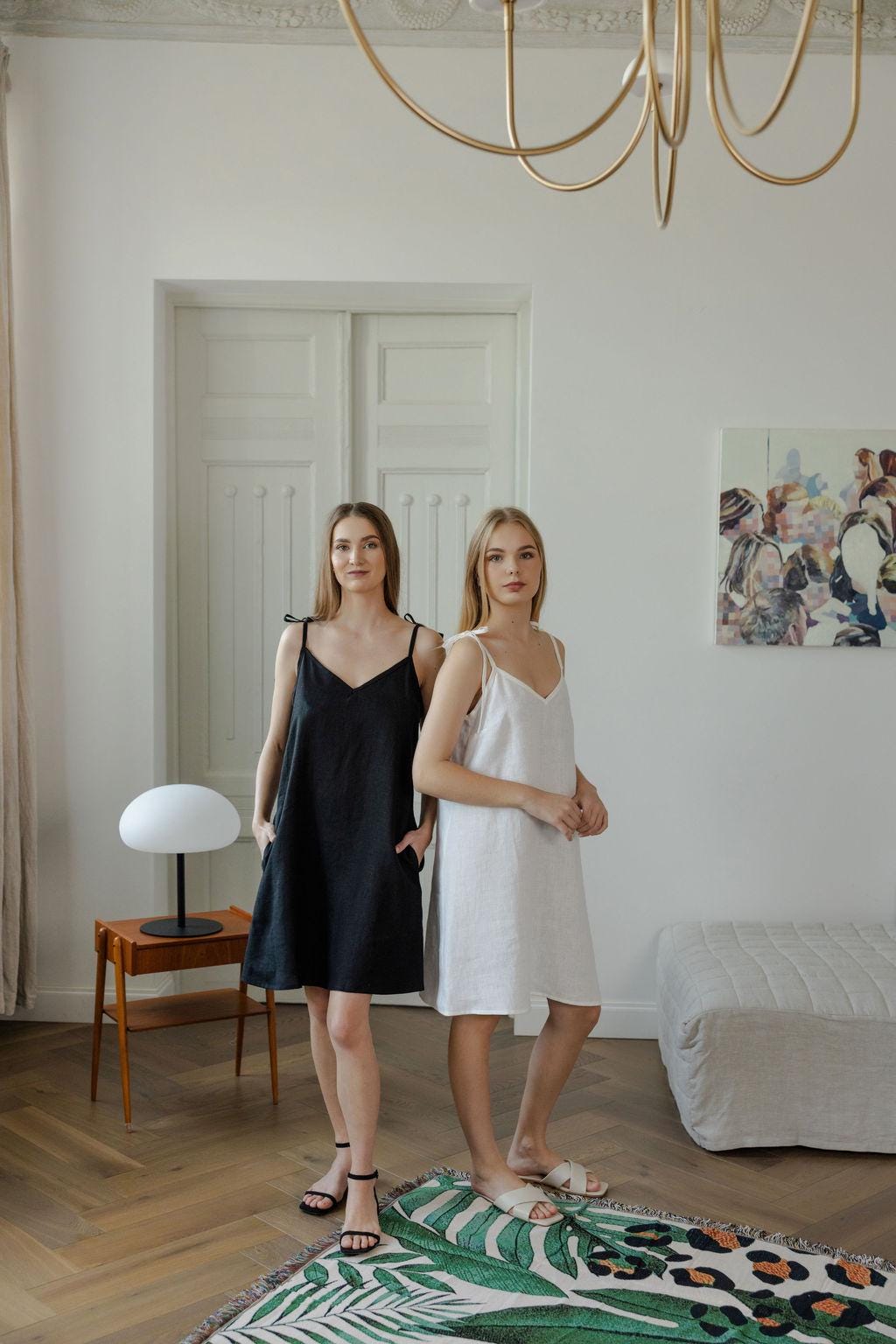 brown linen slip dress Linen Slip Dress – l u • c i e e main image 1