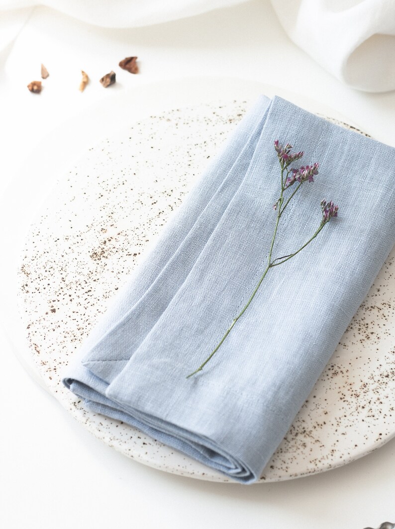 Soft Yellow Linen Napkins Set Bright Yellow Linen Napkins Etsy