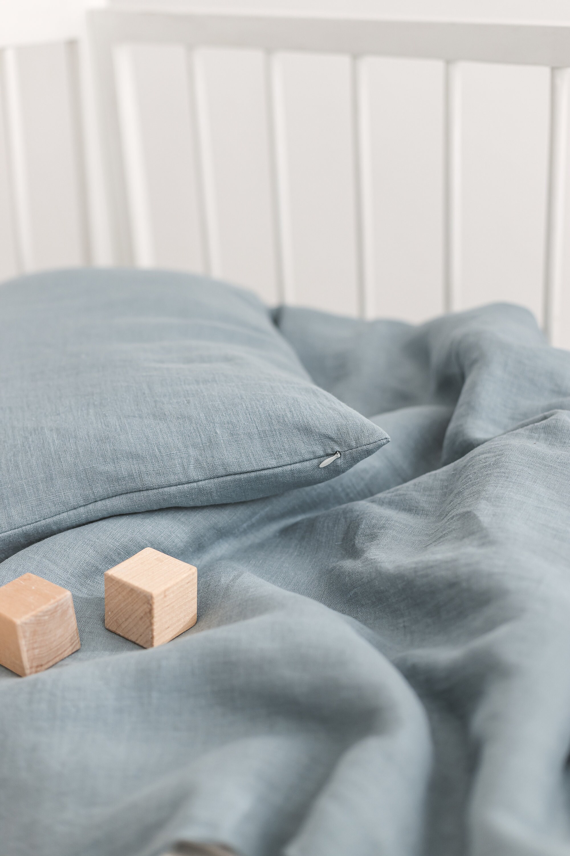 Linen Baby Bedding Set Linen Duvet Cover and Pillowcase Set Etsy