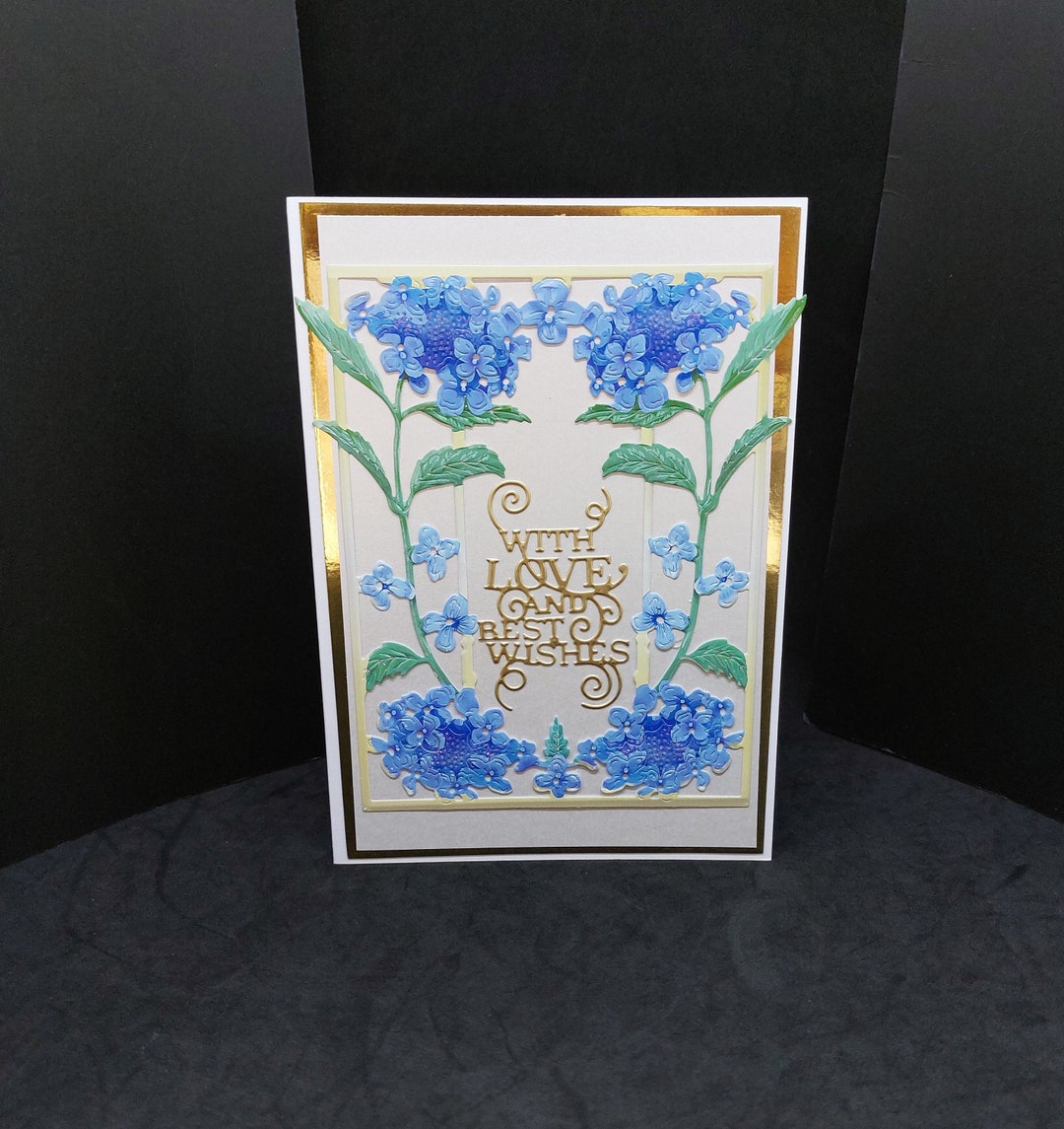 Elegant Blue Hydrangea Greeting Card Perfect for Love and Best Wishes ...