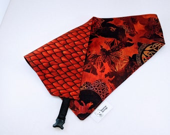 Dragons and Dragon Scales Reversible Clip on Bandana