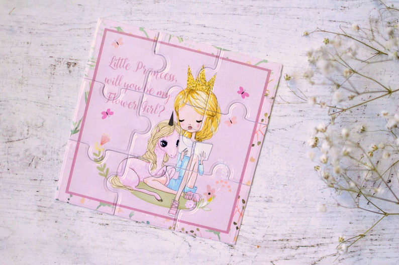 Personalizado va a ser mi Dama De Honor Flores Niña Dama De Honor Boda de tarjeta