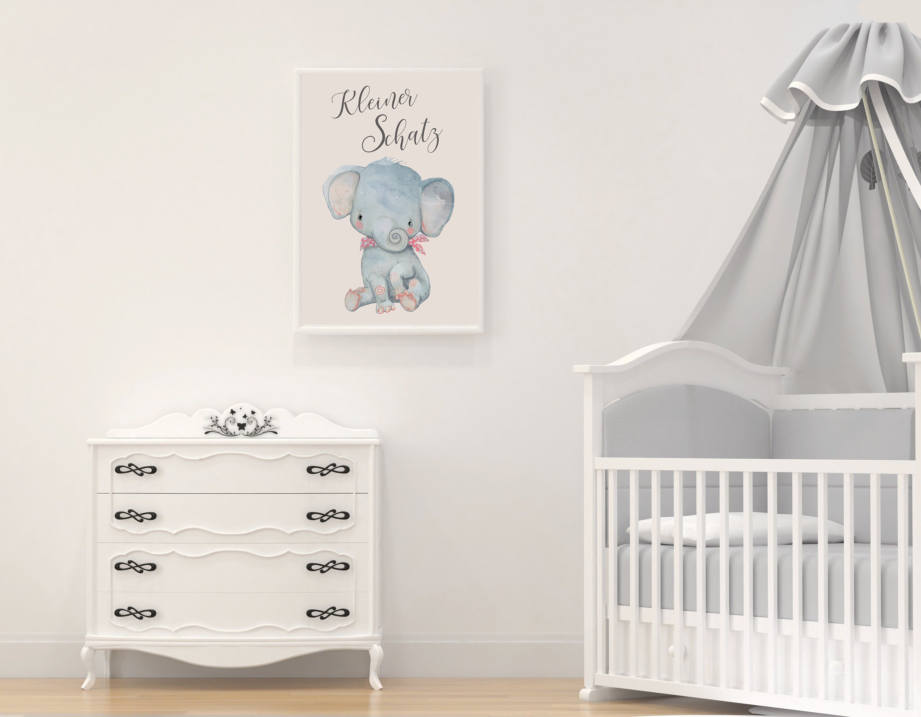 Wandbild Elefant Babyzimmer Bild Kinderzimmer Bild - Etsy Hong Kong