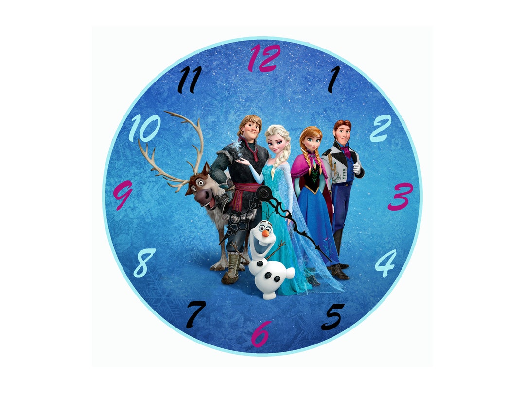 Elsa Wall Clock Frozen Wall Clock Wall Clock Girls Disney Etsy