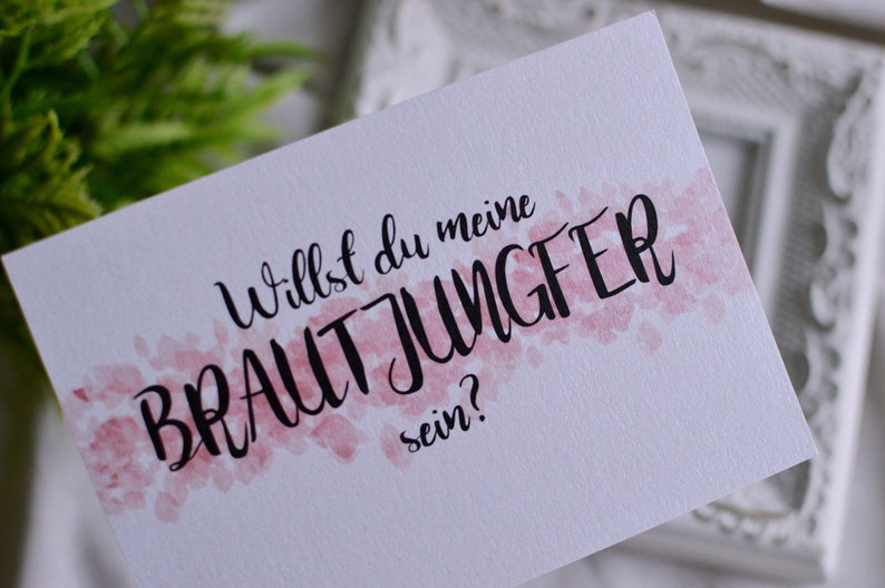 Trauzeugin karte Brautjungfer karte Moderne Hochzeitskarte Etsy