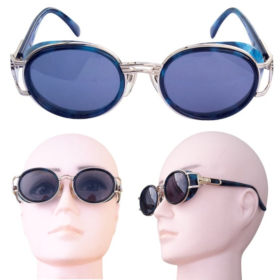 Vintage YVES SAINT LAURENT 853 Sunglasses Oversize Blue Frame -  Finland