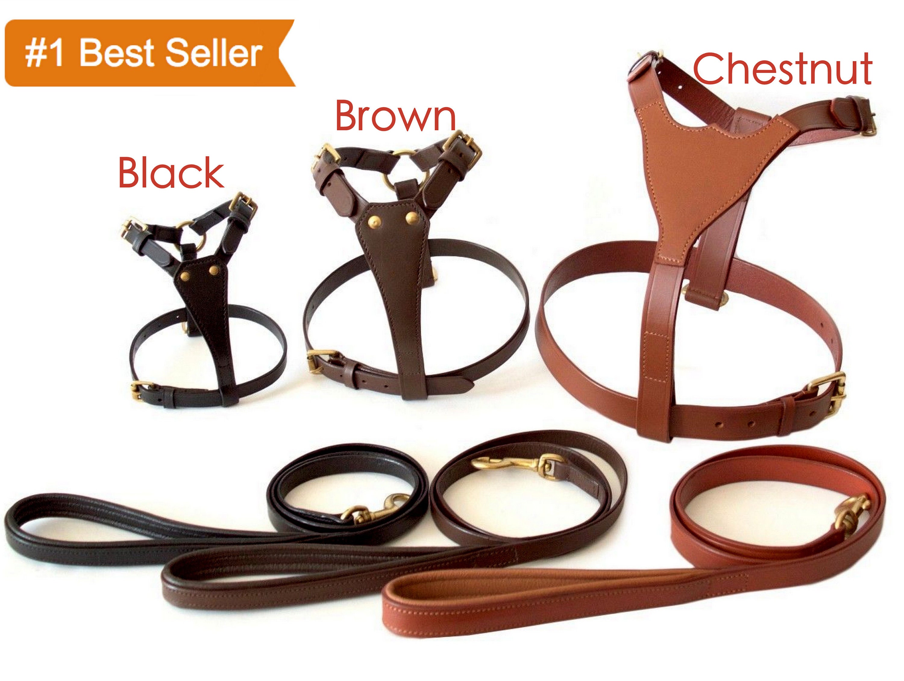 small leather dog harness