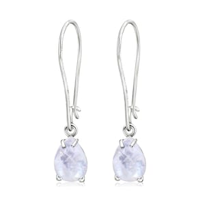 Moonstone Earrings For Women, Moonstone Teardrop Earrings, Moonstone Drop Earrings, 925 Sterling Silver Earrings Dangle, Classic Earrings