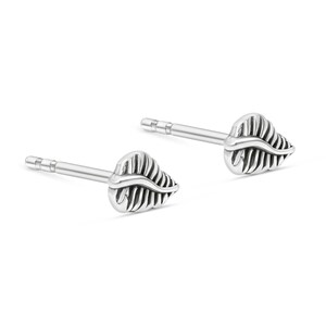 Silver Leaf Stud Earrings, 925 Sterling Silver, Dainty Leaf Jewelry, Pushback Earrings, Elegant Design, Fashion Jewelry, Gift For Women