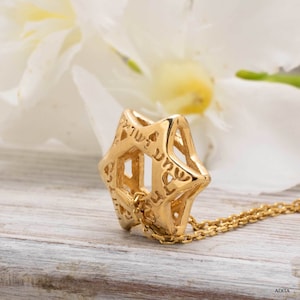 Star of David Necklace, 14K Gold Plated, 925 Sterling Silver, Stand With Israel Necklace, Support Israel Necklace, Jewish Pendant Necklace