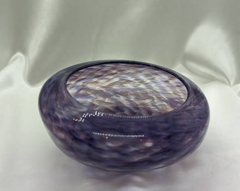 Purple glass lotus vase
