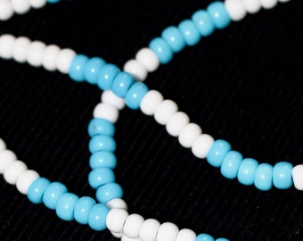 DAVY JONES - Handmade Seed Bead Necklace - The Monkees - Love Bead - Hippie Beads - Jim Morrison Necklace - Boho - Surfer Jewellery