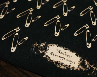 STRANGEWAYS SAFETY PINS - Pure Silk Pocket Square by Mickey Strangeways - Gentleman's Accessories - Dandy - Men's Accessories - Suits