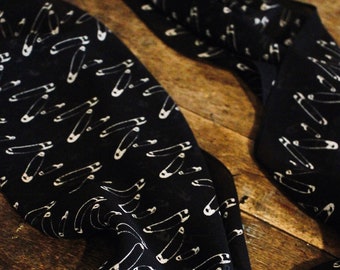 SAFETY PINS - Pure Silk Scarf Handmade by Mickey Strangeways - Gentleman's Accessories - Dandy - Men's Accessories - Suits