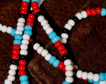 ROBERT PLANT - Handmade Seed Bead Necklace - 1973 Replica - Led Zeppelin - Hippie Beads - Seventies - Love Beads - Jim Morrison Necklace