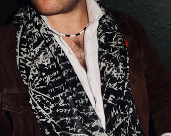 ASYLUM RAMBLINGS - Pure Silk Scarf Handmade by Mickey Strangeways - Gentleman's Accessories - Dandy - Men's Accessories - Suits