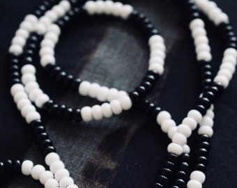 CONVICT NECKLACE - Handmade Seed Bead Necklace - Hippie Beads - Rock 'n' Roll - Jim Morrison Necklace - Seventies