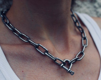 GAOLERS COLLAR - Surgical Steel Chain Necklace - Stainless Steel - Rock 'n' Roll