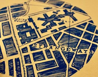 STRANGEWAYS GAOL 1919 Organic Cotton Tee Shirt - Handmade - Prison Tee Shirt