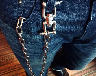 GAOLERS KEYCHAIN XX - Surgical Steel Key Chain - Stainless Steel - Wallet Chain - Biker Chain - Chain Wallet