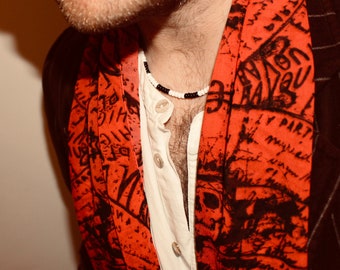 BLOOD RED - Pure Silk Scarf Handmade by Mickey Strangeways - Dandy Scarf - Gentleman's Accessories - Dandy - Men's Accessories - Suits