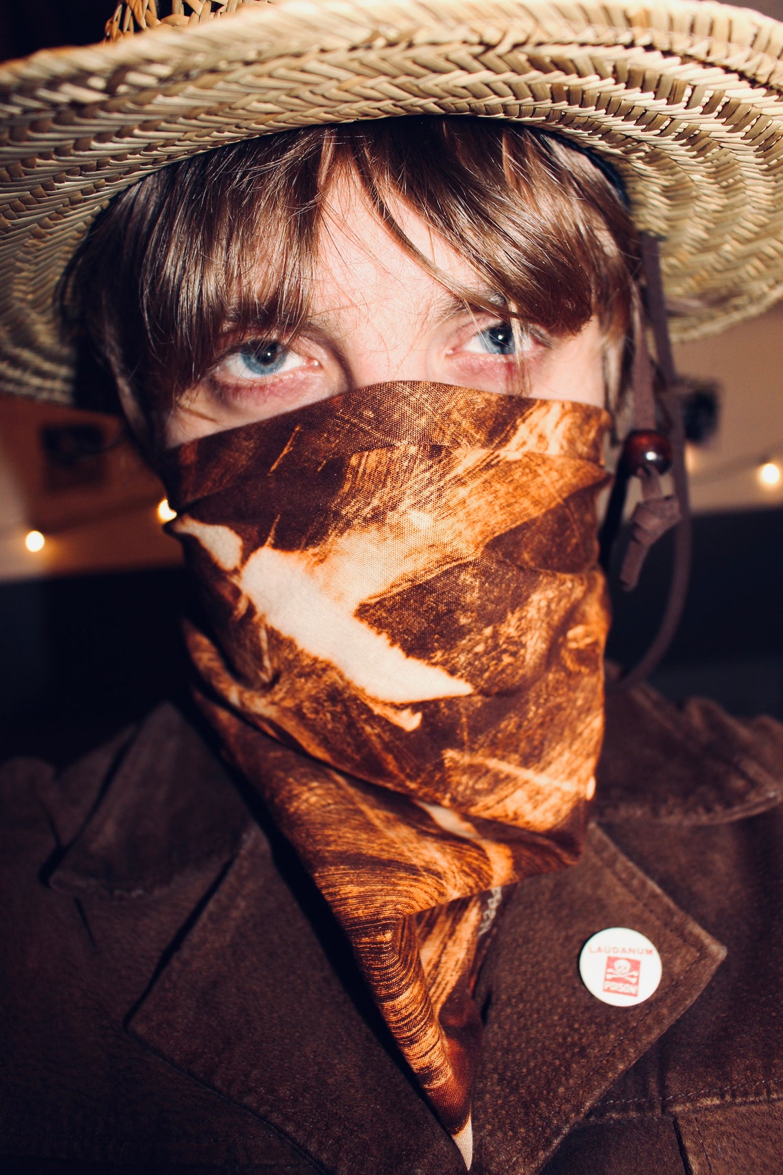 OUTLAW BANDANA Handdistressed Pure Cotton Bandana Western Etsy