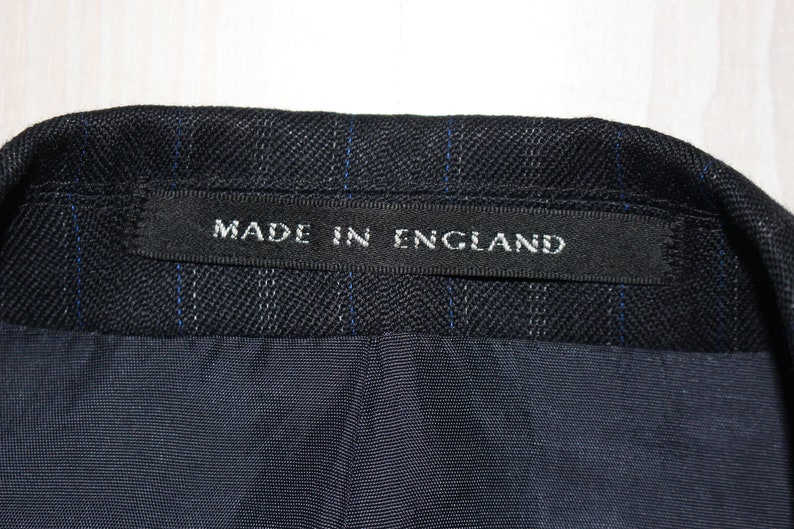 Vintage Menswear Navy Blue with Stripe 1950s Vintage Mens Suit 1960s
