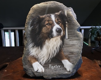 Pet Portrait & Memorial Stones - Natural Rock Photo Transfer