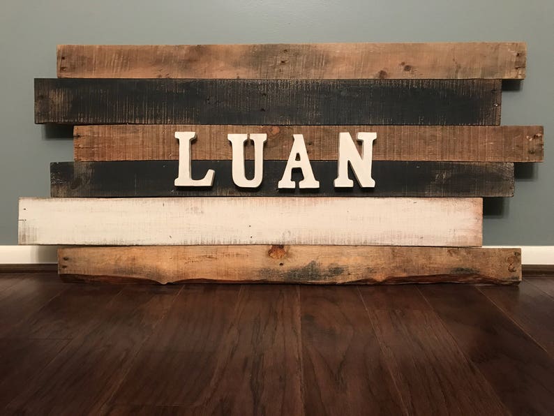 Pallet Wood Name Sign Wood Wall Decor Name Wall Art Nursery Etsy