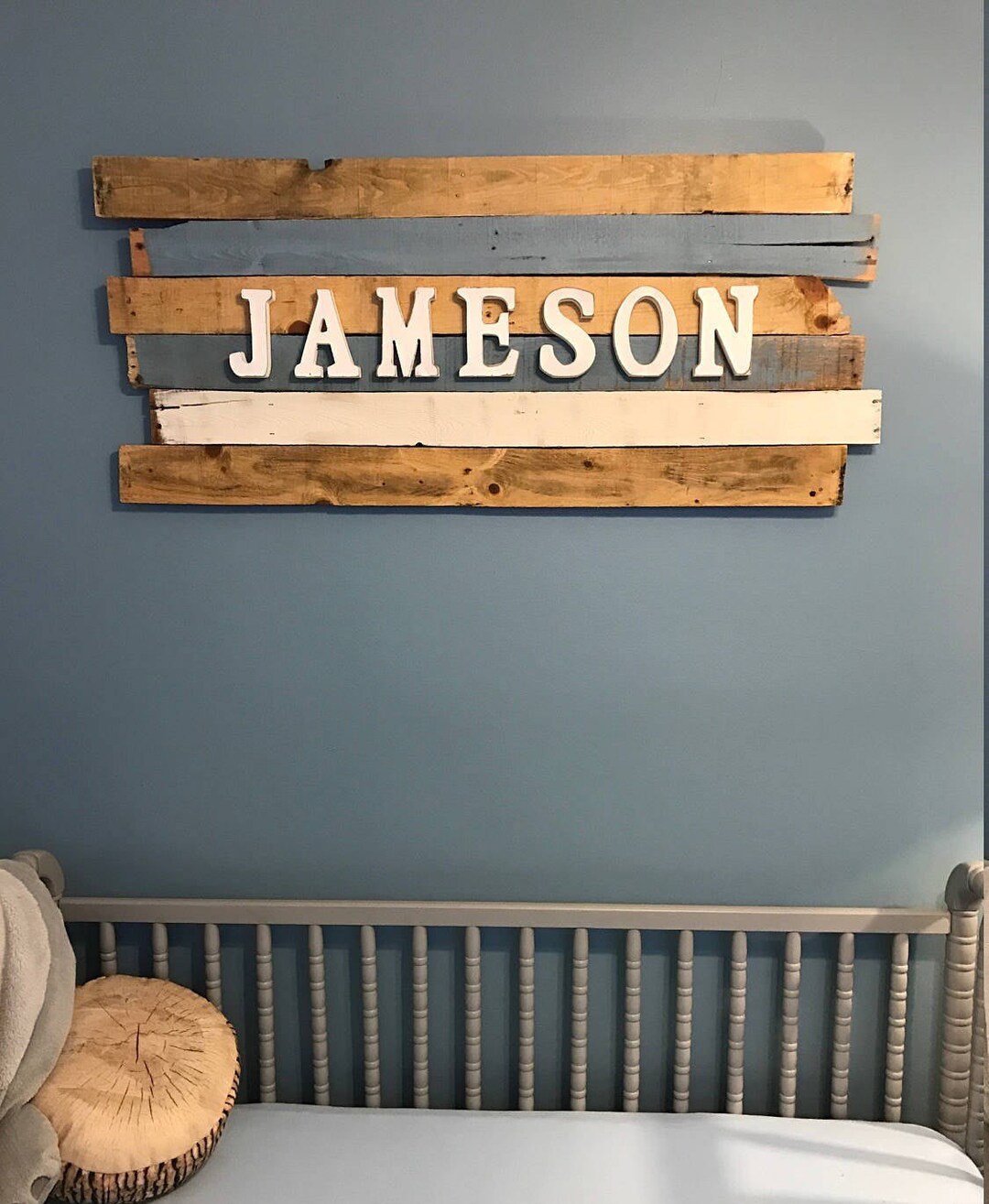 Pallet Wood Name Sign Wood Wall Decor Name Wall Art Nursery Name Sign