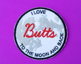 Custom Stitch Moon Felt Patch Toogumshoe **10 CHARACTER MAX**