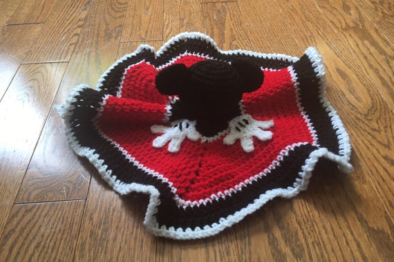 Mickey Mouse Crochet Lovey Crochet Mickey Mouse Security Blanket