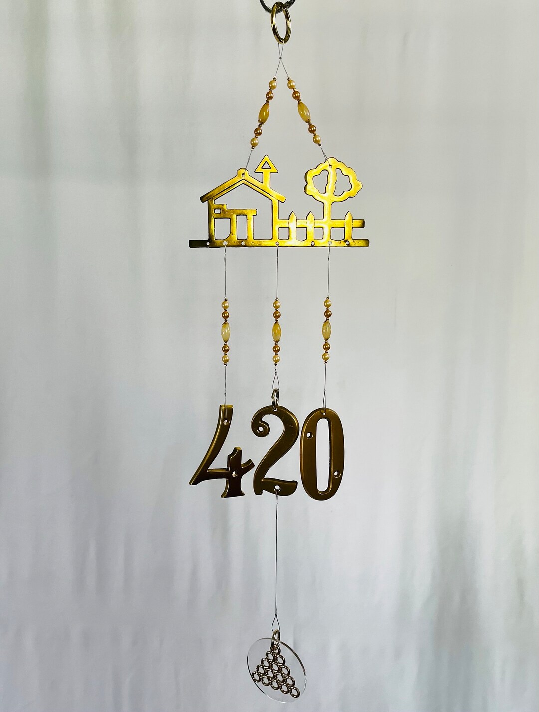 Address Chime Hand Maderecycled Items Patio Deck Porch Etsy